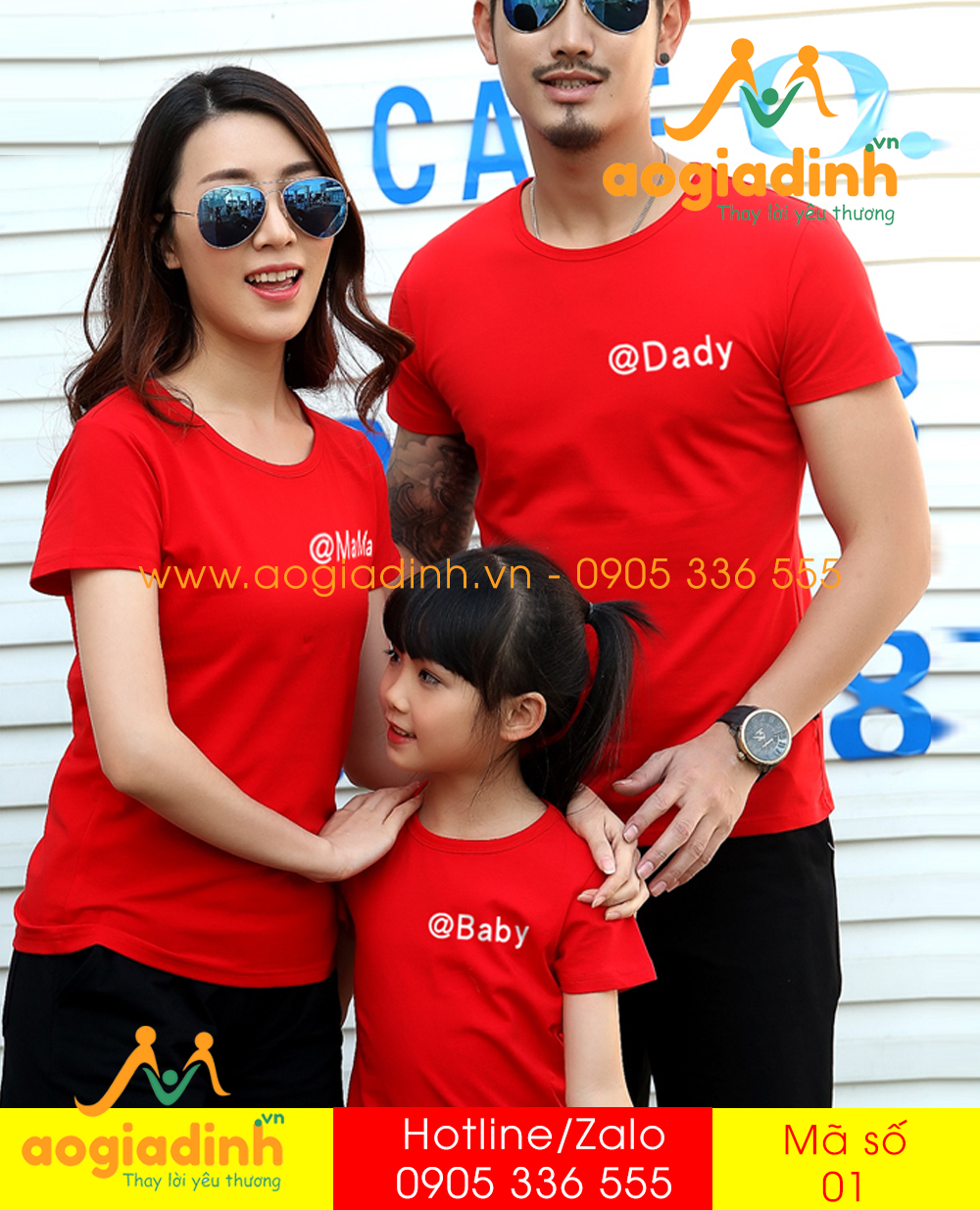 Áo gia đình mama - dady - baby