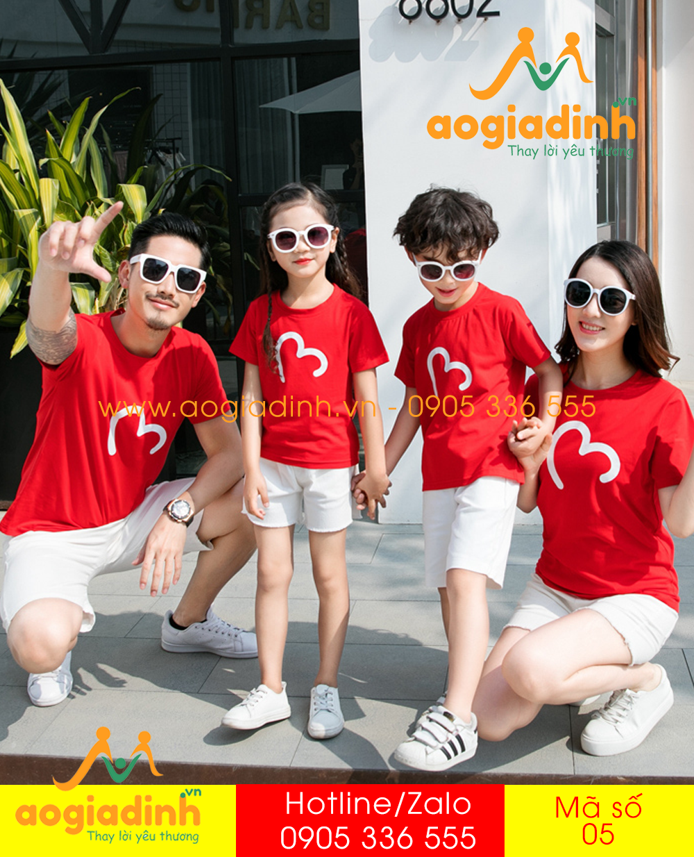 Áo Gia Đình trái tim khuyết